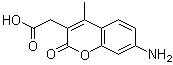 structure of CAS# 106562-32-7, 7-Amino-4-methylcoumarin-3-acetic acid;AMCA; AMCA (coumarin); AMCA blue