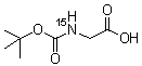 structure of CAS# 106665-75-2, N-[(1,1-Dimethylethoxy)carbonyl]glycine-<sup>15</sup>N