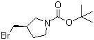 结构式 CAS# 1067230-64-1, (3S)-3-(溴甲基)-1-吡咯烷甲酸叔丁酯