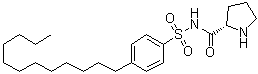 结构式 CAS# 1068139-38-7, (2S)-N-[(4-十二烷基苯基)磺酰基]-2-吡咯烷甲酰胺
