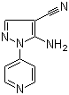 structure of CAS# 106898-37-7, 5-Amino-1-(pyridin-4-yl)-1H-pyrazole-4-carbonitrile