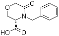 (S)-4-苄基-5-氧代吗啉-3-羧酸分子结构 (CAS 106910-79-6)