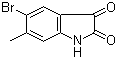 5-溴-6-甲基靛红分子结构 (CAS 106976-23-2)