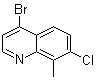 structure of CAS# 1070879-42-3, 4-Bromo-7-chloro-8-methylquinoline