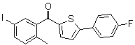 structure of CAS# 1071929-08-2, 2-(5-Iodo-2-Methylbenzoyl)-5-(4-fluorophenyl)thiophene;[5-(4-Fluorophenyl)-2-thienyl](5-iodo-2-methylphenyl)-methanone