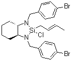 结构式 CAS# 1072220-37-1, (3aS,7aS)-1,3-二[(4-溴苯基)甲基]-2-(2E)-2-丁烯-1-基-2-氯八氢-1H-1,3,2-苯并二氮杂硅杂环戊烯