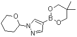 结构式 CAS# 1072944-26-3, 4-(5,5-二甲基-1,3,2-二氧硼杂环己烷-2-基)-1-(四氢-2H-吡喃-2-基)-1H-吡唑