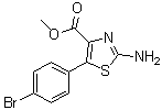 structure of CAS# 1072944-52-5, 2-Amino-5-(4-bromophenyl)-4-thiazolecarboxylic acid methyl ester