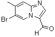 结构式 CAS# 1072944-75-2, 6-溴-7-甲基咪唑并[1,2-a]吡啶-3-甲醛