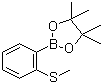 structure of CAS# 1072945-09-5, 2-Methylthiophenylboronic acid pinacol ester;4,4,5,5-Tetramethyl-2-[2-(methylthio)phenyl]-1,3,2-dioxaborolane