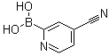 结构式 CAS# 1072946-01-0, 4-氰基吡啶-2-基硼酸