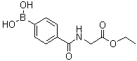 structure of CAS# 1072946-08-7, N-(4-Boronobenzoyl)glycine 1-ethyl ester