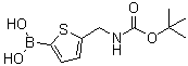 structure of CAS# 1072951-39-3, [5-[(tert-Butoxycarbonylamino)methyl]thien-2-yl]boronic acid;[5-[(tert-Butoxycarbonylamino)methyl]thiophen-2-yl]boronic acid