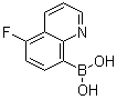 结构式 CAS# 1072951-45-1, (5-氟-8-喹啉基)硼酸