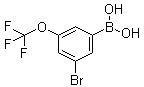 结构式 CAS# 1072951-48-4, [3-溴-5-(三氟甲氧基)苯基]硼酸