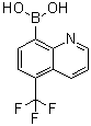 结构式 CAS# 1072951-55-3, [5-(三氟甲基)-8-喹啉基]硼酸
