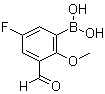 结构式 CAS# 1072951-73-5, (5-氟-3-甲酰基-2-甲氧基苯基)硼酸