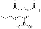 结构式 CAS# 1072951-92-8, (3,5-二甲酰基-2-丙氧基苯基)硼酸