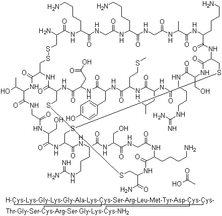 structure of CAS# 107452-89-1, Ziconotide acetate