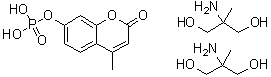 structure of CAS# 107475-10-5, 2-Amino-2-methyl-1,3-propanediol compd. with 4-methyl-7-(phosphonooxy)-2H-1-benzopyran-2-one (2:1)