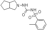 结构式 CAS# 1076198-18-9, N-[[(六氢环戊二烯并[c]吡咯-2(1H)-基)氨基]羰基]-2-甲基苯磺酰胺