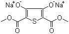 structure of CAS# 108199-25-3, 3,4-Dihydroxy-2,5-thiophenedicarboxylic acid dimethyl ester disodium salt