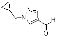 1-(环丙基甲基)-1H-吡唑-4-甲醛分子结构 (CAS 1082065-99-3)