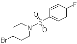结构式 CAS# 1082872-23-8, 4-溴-1-[(4-氟苯基)磺酰基]哌啶