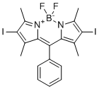 structure of CAS# 1083009-44-2, 5,5-Difluoro-2,8-diiodo-1,3,7,9-tetramethyl-10-phenyl-5H-dipyrrolo[1,2-c:2',1'-f][1,3,2]diazaborinin-4-ium-5-uide