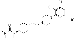 结构式 CAS# 1083076-69-0, 卡利拉嗪盐酸盐