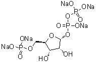 结构式 CAS# 108321-05-7, alpha-D-呋喃核糖 5'-(磷酸二氢酯) 1-(三氢连二磷酸酯)五钠盐