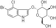 结构式 CAS# 108789-36-2, 5-溴-4-氯-1H-吲哚-3-基 alpha-D-吡喃葡糖苷