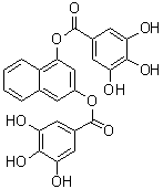 结构式 CAS# 1094451-90-7, 萘-1,3-二基二(3,4,5-三羟基苯甲酸酯)