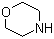 structure of CAS# 110-91-8, Morpholine;1-Oxa-4-azacyclohexane; Tetrahydro-2H-1,4-oxazine