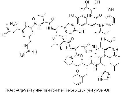 5-L-Isoleucine-12-L-tyrosine-Angiotensinogen (tetradecapeptide renin substrate) molecular structure (CAS 110200-37-8)
