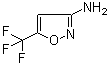 structure of CAS# 110234-43-0, 5-(Trifluoromethyl)-3-isoxazolamine;3-Amino-5-(trifluoromethyl)isoxazole; 5-(Trifluoromethyl)isoxazol-3-amine; 5-Trifluoromethyl-3-aminoisoxazole