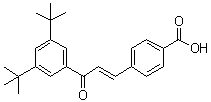 结构式 CAS# 110368-33-7, 4-[(1E)-3-[3,5-二叔丁基苯基]-3-氧代-1-丙烯-1-基]苯甲酸