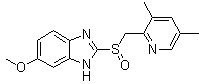 structure of CAS# 110374-16-8, 2-[[(3,5-Dimethyl-2-pyridinyl)methyl]sulfinyl]-6-methoxy-1H-benzimidazole