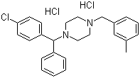 Meclizine dihydrochloride molecular structure (CAS 1104-22-9)