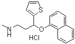 structure of CAS# 1104890-90-5, N-Methyl-3-(naphthalen-1-yloxy)-3-(thien-2-yl)propanamine hydrochloride