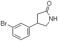 结构式 CAS# 1105187-44-7, 4-(3-溴苯基)-2-吡咯烷酮