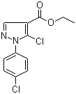 structure of CAS# 110821-36-8, Ethyl 5-chloro-1-(4-chlorophenyl)-1H-pyrazole-4-carboxylate;5-Chloro-1-(4-chlorophenyl)-1H-pyrazole-4-carboxylic acid ethyl ester
