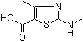 structure of CAS# 110859-69-3, 4-Methyl-2-(methylamino)-1,3-thiazole-5-carboxylic acid