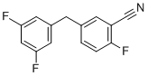 structure of CAS# 1108745-25-0, 5-(3,5-Difluorobenzyl)-2-fluorobenzonitrile