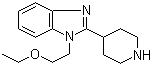 structure of CAS# 110963-63-8, 1-(2-Ethoxyethyl)-2-(4-piperidinyl)-1H-benzimidazole