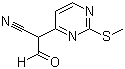structure of CAS# 1111637-81-0, 2-(2-(Methylthio)pyrimidin-4-yl)-3-oxopropanenitrile