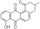 structure of CAS# 111540-00-2, (±)-Ochromycinone;3,4-Dihydro-8-hydroxy-3-methylbenz[a]anthracene-1,7,12(2H)-trione; NSC 628869; STA 21