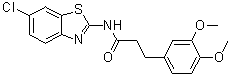 structure of CAS# 1118807-13-8, N-(6-Chloro-2-benzothiazolyl)-3,4-dimethoxybenzenepropanamide