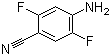 structure of CAS# 112279-61-5, 4-Amino-2,5-difluorobenzonitrile;4-Cyano-2,5-difluoroaniline