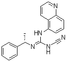 structure of CAS# 1125758-85-1, N-Cyano-N''-[(1S)-1-phenylethyl]-N'-5-quinolinylguanidine